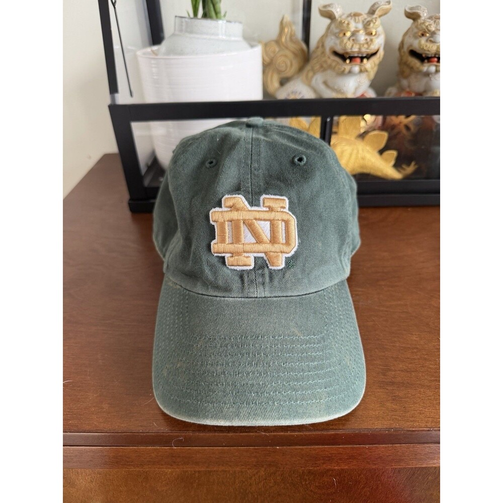Vintage Notre Dame Fighting Irish Hat Green Osfm Twin Enterprise XL Dad Hat